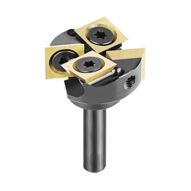 SpeTool Spoilboard Surfacing Router Bit Carbide Insert with ATS Coated 1 inch Cutting Diameter 14 Shank Diameter 22 Router Planner