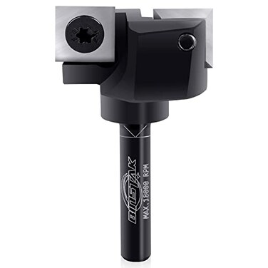 BINSTAK CNC Spoilboard Surfacing Router Bit 14 Shank 114 Cutting Diameter Carbide Insert Slab Flattening Router Bits Planing Bit