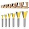 Meihejia 14 Inch Shank Dovetail Router Bit Set 6 Sizes