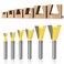 Meihejia 14 Inch Shank Dovetail Router Bit Set 6 Sizes