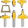 TAIWAIN-BRAND TAIWAIN Router Bit Set 12 Inch Shank 3 PCS Frame Wood Milling CutterRail Stile Woodworking Miter Carbide CNC Cutting Router Bits Sets Tool for Cabinet Drawer Door Surfacing G1G