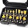 MNA Router Bits Set 15 Pieces 14 Inch Router Bits Kit DIYer Woodworking Tools Carrying Case