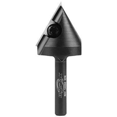 BINSTAK 60 Degree V Groove Router Bit 14 Inch Shank Carbide Insert Wood CNC Router Bits for Woodworking Engraving Carving