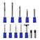 IDC WoodCraft Complete Set of Essential CNC Router Bit Set 9 Router Bits with 14inch Shank 2 Reducing Collets 1 Surfacing Bit Wood Carving Profile V Bits Solid Carbide 14 Router Bit Set