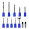 IDC WoodCraft Complete Set of Essential CNC Router Bit Set 9 Router Bits with 14inch Shank 2 Reducing Collets 1 Surfacing Bit Wood Carving Profile V Bits Solid Carbide 14 Router Bit Set