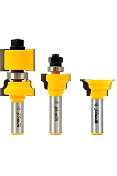 YONICO Window Sash Router Bits Set 3 Bit 12Inch Shank 18327