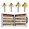 EilxMag 100 Pieces Router Bit Set Router Bits 14 Inch Shank with Aluminum Storage Case Tungsten Carbide Router Bits Kit for Professional Woodworking