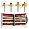 EilxMag 100 Pieces Router Bit Set Router Bits 14 Inch Shank with Aluminum Storage Case Tungsten Carbide Router Bits Kit for Professional Woodworking