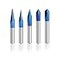 SYWAN CNC Wood Carving Router Bits Set of 5 14 Shank 1520306090 Engraving Bits 2 Flutes Straight CNC Vbit with Nano Blue Coating CNC Milling Cutter Engraving Router