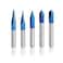 SYWAN CNC Wood Carving Router Bits Set of 5 14 Shank 1520306090 Engraving Bits 2 Flutes Straight CNC Vbit with Nano Blue Coating CNC Milling Cutter Engraving Router