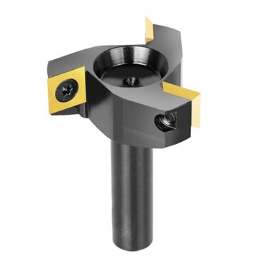 SpeTool CNC Spoilboard Surfacing Router Bit 12 Shank 2 Inch Cutting Diameter Slab Flatting Router Bit Carbide Insert Planing Bit Wood Bottom Cleaning