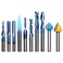 Genmitsu General Purpose CNC Router Bit Collection 14 Shank Nano Blue Coating MC10A