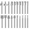shengbenhao Wood Carving Bits Engraving Router Bit 20pcs HSS Different Rotary Burr Set with 183mm Shank for Rotary Tools for DIY Woodworking Carving Drilling Engraving Trimming