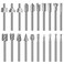 shengbenhao Wood Carving Bits Engraving Router Bit 20pcs HSS Different Rotary Burr Set with 183mm Shank for Rotary Tools for DIY Woodworking Carving Drilling Engraving Trimming