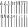 shengbenhao Wood Carving Bits Engraving Router Bit 20pcs HSS Different Rotary Burr Set with 183mm Shank for Rotary Tools for DIY Woodworking Carving Drilling Engraving Trimming
