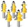 MEIGGTOOL 5Pcs 12Inch Shank Architectural Molding Router Bit Set