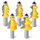 MEIGGTOOL 5Pcs 12Inch Shank Architectural Molding Router Bit Set