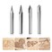 SILIVN Engraving CNC Wood Carving Router Bit 14 Shank 15206090 Engraving Bits 2 Flutes Straight CNC Vbit Tungsten Steel Marking Conical Engraving Router Tool