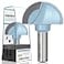 KEENTECH Core Box Router Bit 12 Shank Round Nose Bit for Woodworking IndustrialGrade Carbide Tipped 2 Diameter 118 Cutting Depth