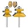 LEATBUY-TECH LEATBUYTECH 14Inch Shank Tongue and Groove Flooring Router Bit Set 2 PCSVNotch Wainscotting and Flooring Matched Router Bits Set with Edge Banding14Bevel