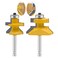 LEATBUY-TECH LEATBUYTECH 14Inch Shank Tongue and Groove Flooring Router Bit Set 2 PCSVNotch Wainscotting and Flooring Matched Router Bits Set with Edge Banding14Bevel