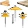 OLETBE-TECH OLETBE Router Bit Sets 3 PCS 14Inch Shank Round Over Raised Panel Cabinet Door Rail and Stile Router Bits Set Woodworking Wood Cutter Woodwork Carbide Groove Tongue Milling Tool4