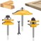 OLETBE-TECH OLETBE Router Bit Sets 3 PCS 14Inch Shank Round Over Raised Panel Cabinet Door Rail and Stile Router Bits Set Woodworking Wood Cutter Woodwork Carbide Groove Tongue Milling Tool4