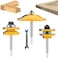 OLETBE-TECH OLETBE Router Bit Sets 3 PCS 14Inch Shank Round Over Raised Panel Cabinet Door Rail and Stile Router Bits Set Woodworking Wood Cutter Woodwork Carbide Groove Tongue Milling Tool4