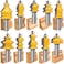 LEATBUY-TECH LEATBUY 10 PCS Architectural Molding Router Bit Set 12 Inch Shank Woodwork Corner Rounding Edge Wood Door Drawer Cabinet Beading Router Bit Sets CNC Woodworking Milling Tools 10