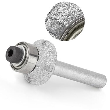 ILOVETOOL Radius Head 3mm Router bits 14 Shank Diamond BRAZED Profile Wheel Router Bit Bullnose