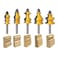 TAIWAIN-BRAND TAIWAIN Router Bit Set 14 Inch Shank 5PCS Architectural Picture Frame Molding Bits Wood Milling Cutter Router Woodworking Miter Carbide Cabinet Shelf Panel CNC Cutting Tool for Door Tabl