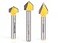YONICO Router Bits V Groove Small 3 Bit Set 14Inch Shank 14390q
