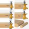 Fivepears 5Pcs Bullnose Router Bit Set 12 Shank Bearing Half Round Router Bits for Woodworking Carbide Tipped Edge Bits 110 Minor Cutting Length Radius 18 316 14 516 38