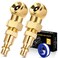 SARDVISA 2Packs Portable Air Chucks Solid Metal Closed Ball Air Chuck with 14 NPT Standard Quick Plug Tire Inflator Gauge Nozzle for Air Compressor Accessories