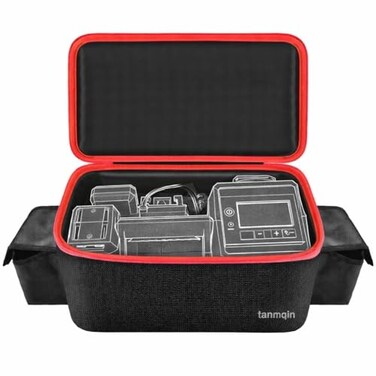 Tanmqin Air Compressor Bag Compatible with Milwaukee M18 Inflator 284820277120 Carrying Case with Side Battery Pockets for Tools Accessories Storage Bag for Garage Vehicle Black Case Only