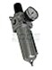 THB Heavy Duty Compressed AIR Filter Regulator Combo Piggyback Metal Bowl Visible Sight Glass 5 Micron Element 34 Manual Drain