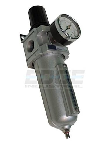 THB Heavy Duty Compressed AIR Filter Regulator Combo Piggyback Metal Bowl Visible Sight Glass 5 Micron Element 34 Manual Drain