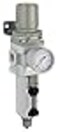 PneumaticPlus SAW300N03BGMEP Compressed Air Filter Regulator Piggyback Combo 38 NPT Metal Bowl Manual Drain Bracket Gauge