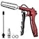 EVOULTES High Volume Air Blow Gun with Powerful Flow Nozzle Retro Red Air Nozzle Blower Gun with 49 Stainless Steel Extension 14 Standard Quick Plug Pneumatic Tool for Air Compressor Accessories