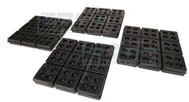 VIBRATION PAD HEAVY DUTY ANTI VIBRATION ISOLATION PADS 6 X 6 X 34 ALL RUBBER WAFFLE TYPE QUANTITY 4
