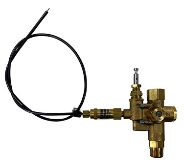 PRO-EDGE INDUSTRIAL PNEUMATICS AND CONTROLS 12 NPT Top Inlet Unloader Pilot Check Valve All in One plus Throttle Control Cable for 65HP Gas air Compressors and Below 095125 PSI 36 Throttle Control Cab