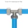 KOUTIANWU 4Pcs 34 Equal Tee Air line Fittings for 34 Inch Tubing Compatible with Garage Compressed Air Piping System Compressor Accessories for Shop Air Line Kit