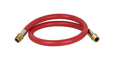PneumaticPlus RED EPDM Synthetic Rubber Air Water Hose 12 ID x 084 OD with 12 NPT Swivel Male Fitting Connections 3 FT