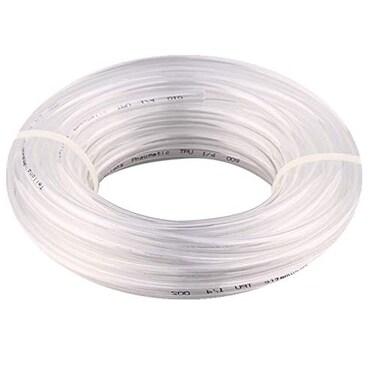 JUNZHIDA Pneumatic Tubing Pipe 14 OD Clear Air Compressor PU Line Hose Tube for Water Fluid Transfer 10Meter 328ft