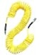 SANFU PU Polyurethane Recoil Air Hose 14ID x 50ft with Bend Restrictor14 Industrial Steel Quick Coupler and Plug Yellow50