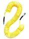 SANFU PU Polyurethane Recoil Air Hose 14ID x 50ft with Bend Restrictor14 Industrial Steel Quick Coupler and Plug Yellow50