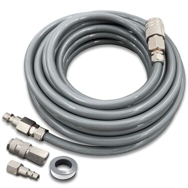 JACO Superior Products JACO ViperFlow Polyurethane Coiled Air Hose Kit 14 x 30 ft Storm Gray