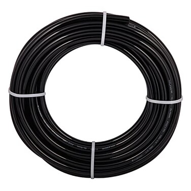 Metaland 14 OD PU Tubing 328 Feet Length Pneumatic Hose for Air Compressor or Fluid Transfer Line Black 328FT