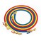 RO6G 29986 Refrigeration Hoses with Ball Valves Replacement Hvac Hose Low Loss R410A Plus II 14 Charging Hoses 72in Length 3 Pack Blue Yellow Red