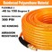 YOTOO Reinforced Polyurethane Air Hose 14 Inner Diameter by 100 Long Flexible Heavy Duty Air Compressor Hose with Bend Restrictor 14 Swivel Industrial Quick Coupler and Plug Orange